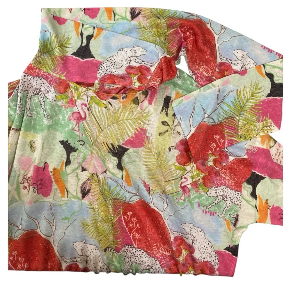 Atelier 5‎ by Gozde Yilmaz Tunic Size XL Art to Wear Lagenlook Colorful Jungle